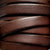 dark brown 10 mm flat plain leather