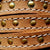 15 mm flat stitched and studded leather