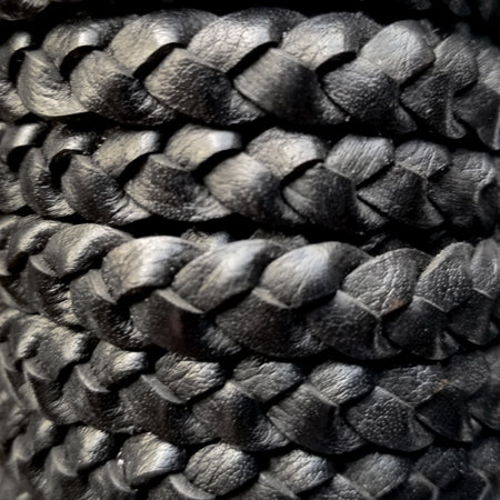 10 mm Flat Braided Leather