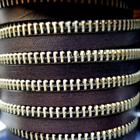 10 mm zipper leather