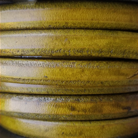 Oval Olive  Green Regalitz Leather