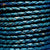 vintage blue 4 mm round braided leather