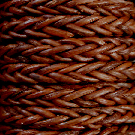 cognac color 5 mm square braided leather