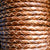 metallic bronze 4 mm round braided leather