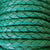sea green 5 mm round hand braided leather