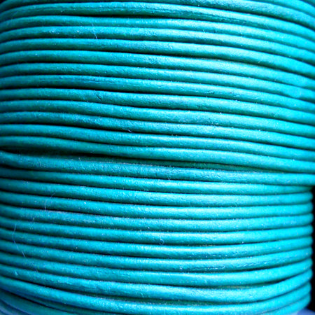 Turquoise 1 mm plain round leather