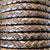 antique brown 6 mm round braided leather
