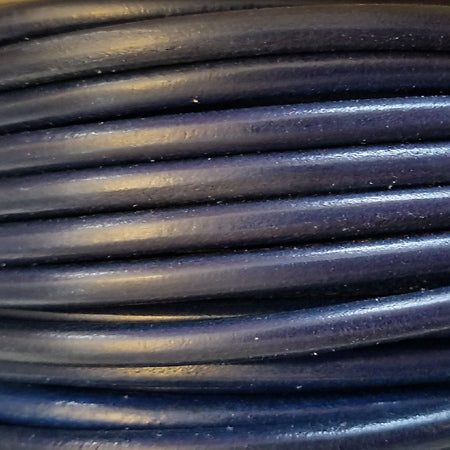 iolite blue 5 mm plain round leather