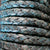 blue green 6 mm round braided leather