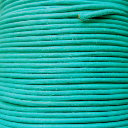 Mint green 1 mm plain round leather