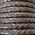 chocolate brown 6 mm round braided leather
