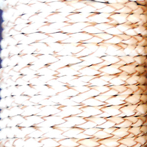metallic silver 3 mm braided leather cord