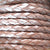metallic salmon color 5 mm round hand braided leather