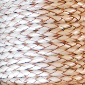 metallic salmon 3 mm braided leather cord