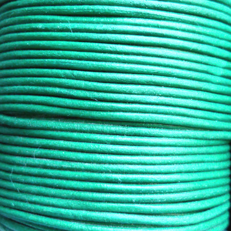 Mint green 1.5 mm plain round leather
