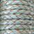 light metallic blue 5 mm round hand braided leather