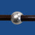 Antique silver ball slider for 5 mm round leather
