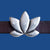 Silver plated lotus flower slider for 10 mm flat leather