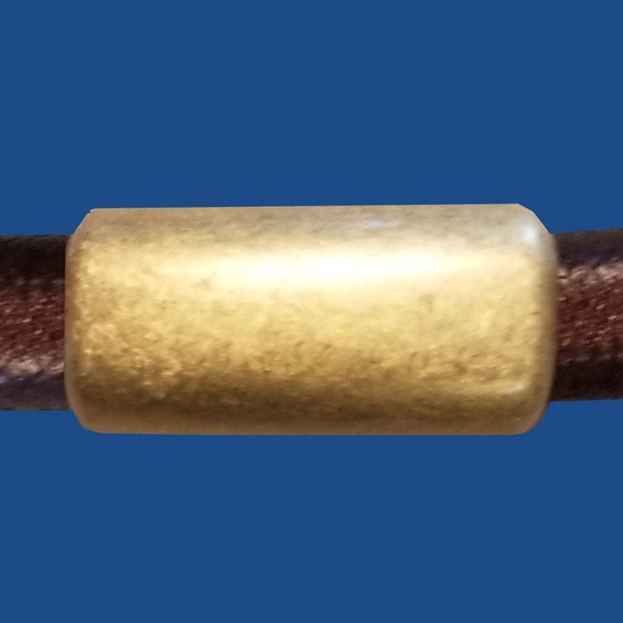Antique brass plated chunky tube slider For Regalitz