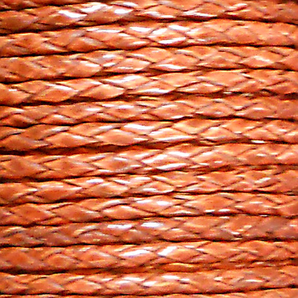 terra cotta 3 mm braided leather cord