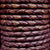 vintage purple 4 mm braided leather cord