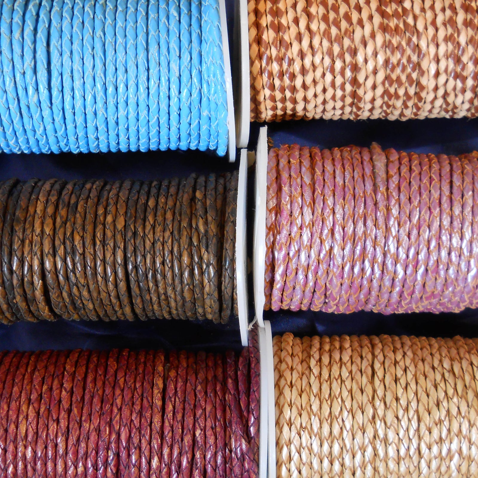 3 mm Round Braided Leather Cord