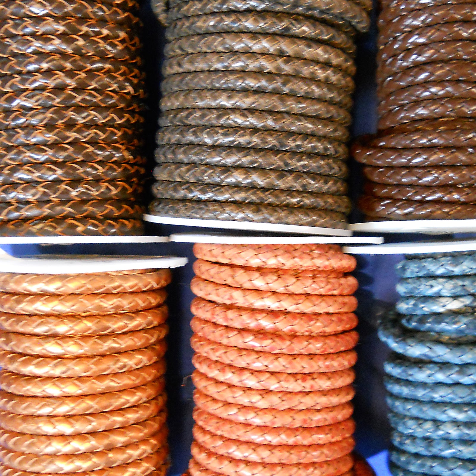 6 mm Braided Round Leather Cord