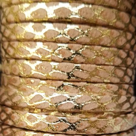 5 mm camel/gold orion flat leather