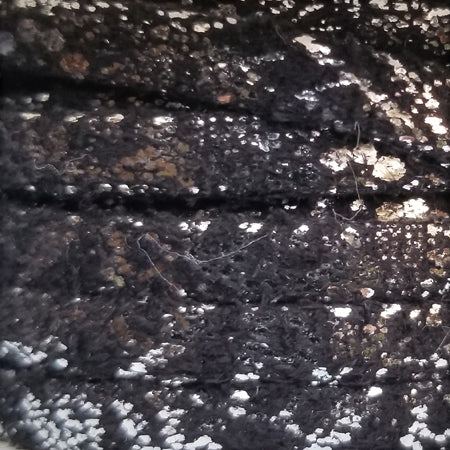 5 mm flat silver/black shimmery leather