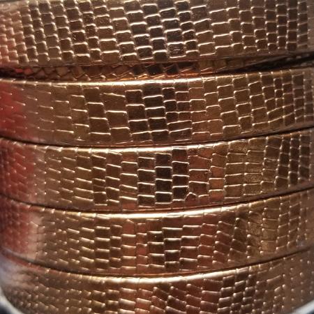 bronze 10 mm flat greco leather