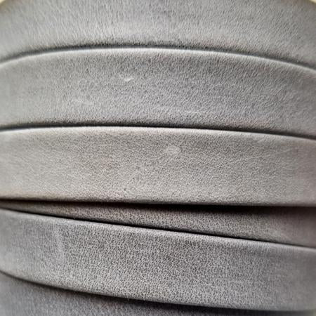 gray 10 mm flat folded leather