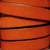 orange 10 mm flat plain leather