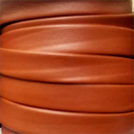 burnt orange 10 mm flat folded leather