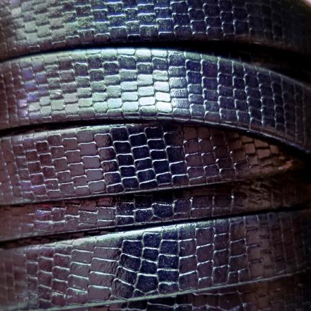 dark blue 10 mm flat greco leather