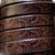 10 mm flat embossed brown leather