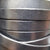 silver 10 mm flat metallic leather