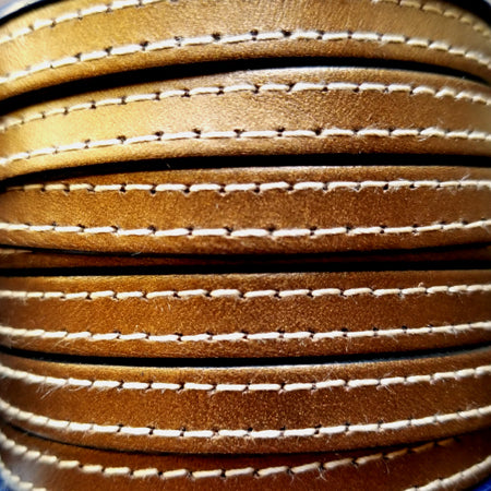 10 mm stitched flat leather