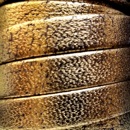 10 mm flat textured metallic leather