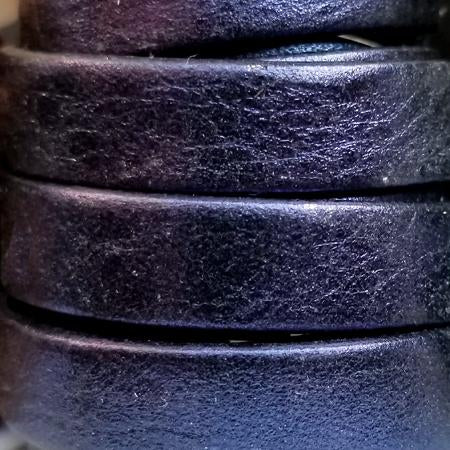 pearl metallic blue 10 mm flat metallic nappa leather