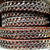 burgundy 10 mm flat leather with double chains