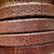 15 mm flat stitched and studded vintage brown leather