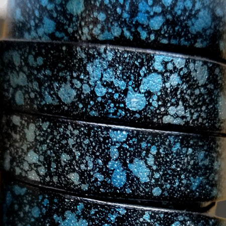 10 mm blue gray nebula leather