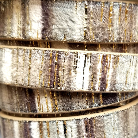 10 mm flat gray multi shimmer fabric