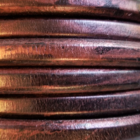 Oval Metallic Purple Regalitz Leather