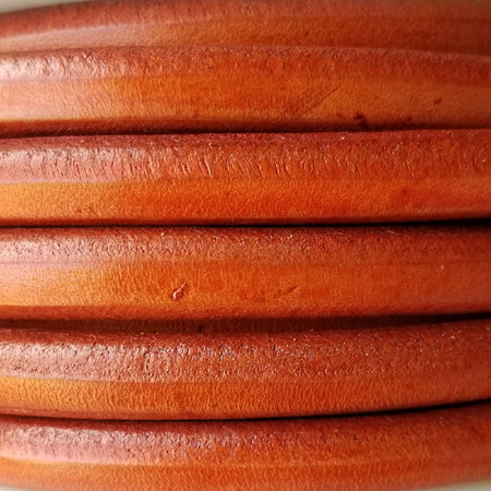 Oval Burnt Orange Regalitz Leather