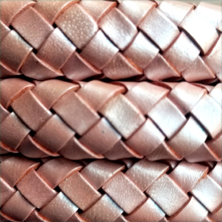 Hand Pink Braided Oval Regalitz Leather