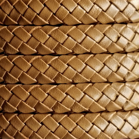 Hand Braided Walnut Oval Regalitz Leather