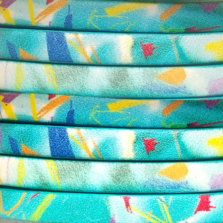 5 mm flat tropical water colors leather