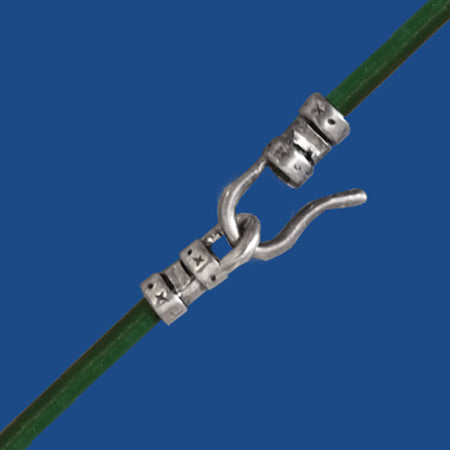 2 mm sterling silver crimp end set