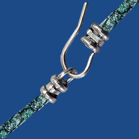 4 mm sterling silver crimp end set